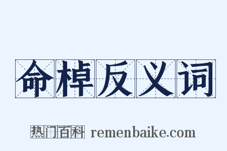 命棹反义词是什么意思的图片